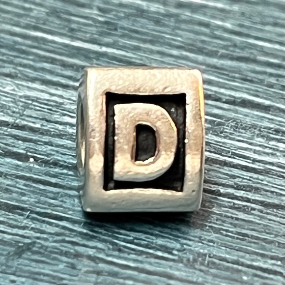 Pandora Silver Initial D Charm Sterling ALE 925 Authentic Bead - Picture 1 of 6